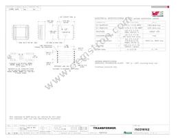 750316152 Datasheet Cover