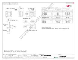 750342104 Datasheet Cover