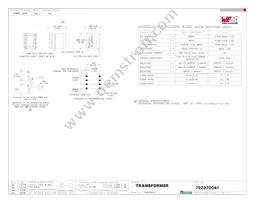 750370041 Datasheet Cover