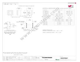 750370047 Datasheet Cover