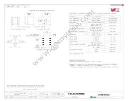 750510572 Datasheet Cover