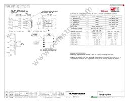 7508110101 Datasheet Cover