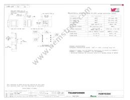 7508110330 Datasheet Cover