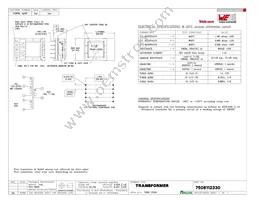 7508112330 Datasheet Cover