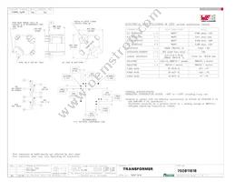 750811618 Datasheet Cover