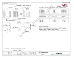 750813021 Datasheet Cover