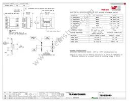 750815040 Datasheet Cover