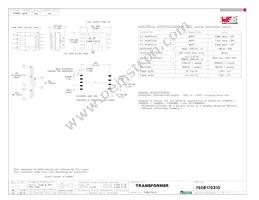 7508170310 Datasheet Cover