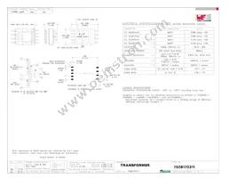 7508170311 Datasheet Cover