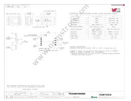 7508170313 Datasheet Cover