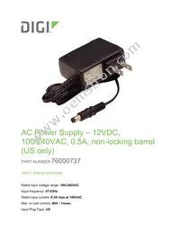 76000737 Datasheet Cover