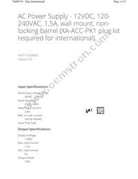 76000738 Datasheet Cover