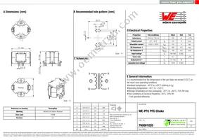 760801020 Datasheet Cover