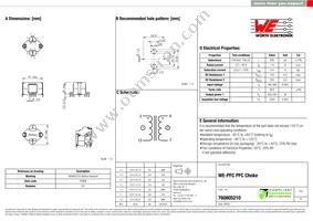 760805210 Datasheet Cover