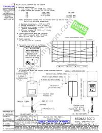 830AS15070 Datasheet Cover