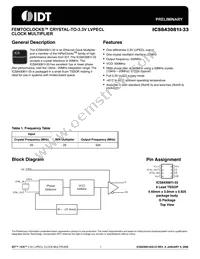 843081AGI-33LFT Datasheet Cover