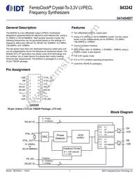 843242AGLFT Datasheet Cover