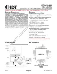 8432CY-111LFT Datasheet Cover