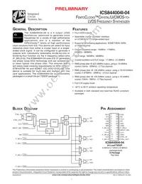 844004AGI-04LFT Datasheet Cover