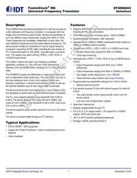 8T49N243NLGI Datasheet Cover