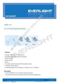 91-21SYGC/S530-E2/TR7 Datasheet Cover