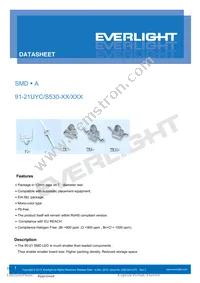 91-21UYC/S530-A3/TR10 Datasheet Cover