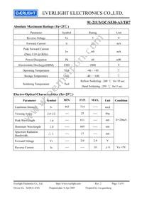 91-21UYOC/S530-A3/TR7 Datasheet Page 3