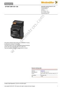 9928890015 Datasheet Cover