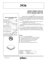 A3936SED-T Datasheet Cover