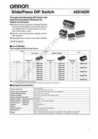 A6DR-8100-05 Datasheet Cover