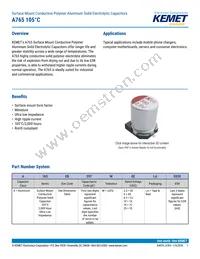 A765EG157M1CLAE027 Datasheet Cover