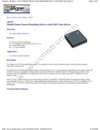 A8733EEJTR-T Datasheet Cover