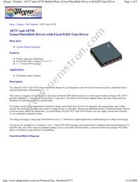 A8738EEJTR-T Datasheet Cover