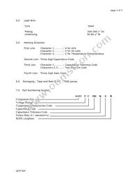 AA115C104K4R Datasheet Page 3