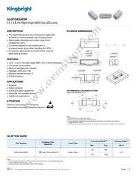 AA2810ASURSK Datasheet Cover