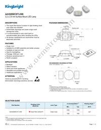 AA3528SECKT/J309 Datasheet Cover