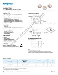 AA3528VRVFS/A Datasheet Cover