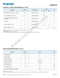 AA4040SYCK Datasheet Page 2