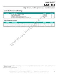 AAT1218IWP-5.0-T1 Datasheet Page 3