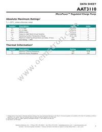 AAT3110IGU-5.0-T1 Datasheet Page 3