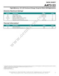 AAT3122ITP-T1 Datasheet Page 3