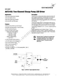 AAT3192IJQ-1-T1 Datasheet Cover