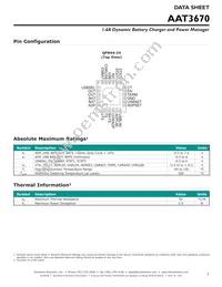 AAT3670ISK-4.2-T1 Datasheet Page 3