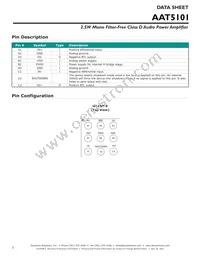 AAT5101IUR-T1 Datasheet Page 2