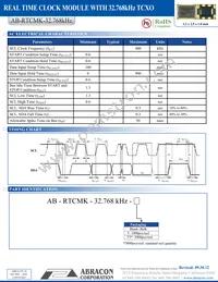 AB-RTCMK-32.768KHZ-T Datasheet Page 2