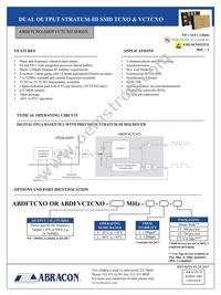 ABDFVCTCXO-52.000MHZ-E-2-CT Datasheet Cover