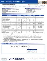 ABM10-165-38.400MHZ-T3 Datasheet Cover