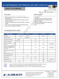 ABM12-116-26.000MHZ-T3 Datasheet Cover