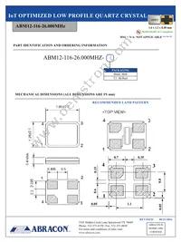 ABM12-116-26.000MHZ-T3 Datasheet Page 2