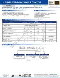ABS06L-32.768KHZ-T Datasheet Cover